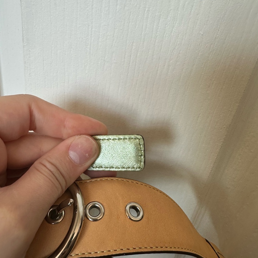 Coach Green and Tan Lady Bug Mini Bag with Scarf - Picture 9 of 9